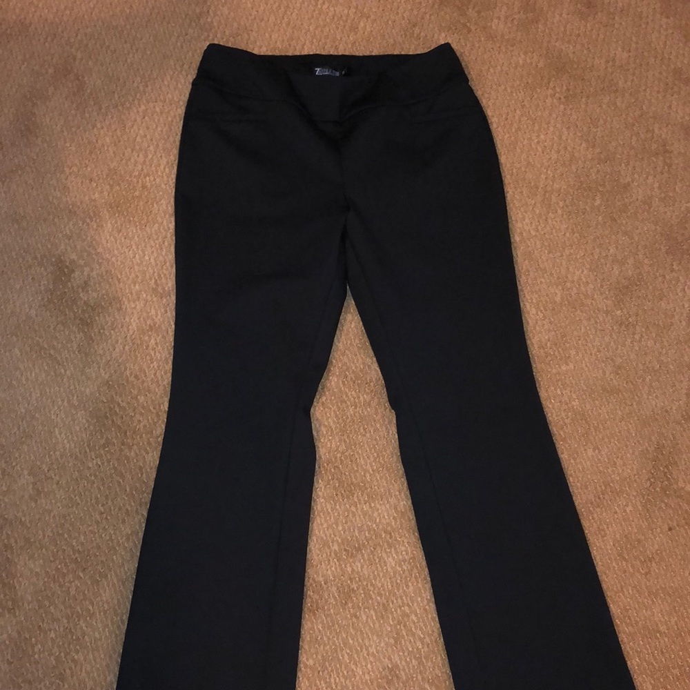 Black pull on cotton slacks